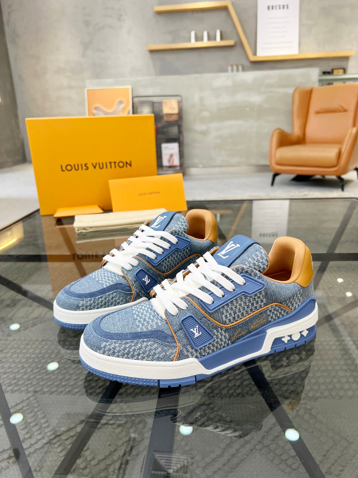 LV Trainer Sneaker 'Damier Blue Denim'
