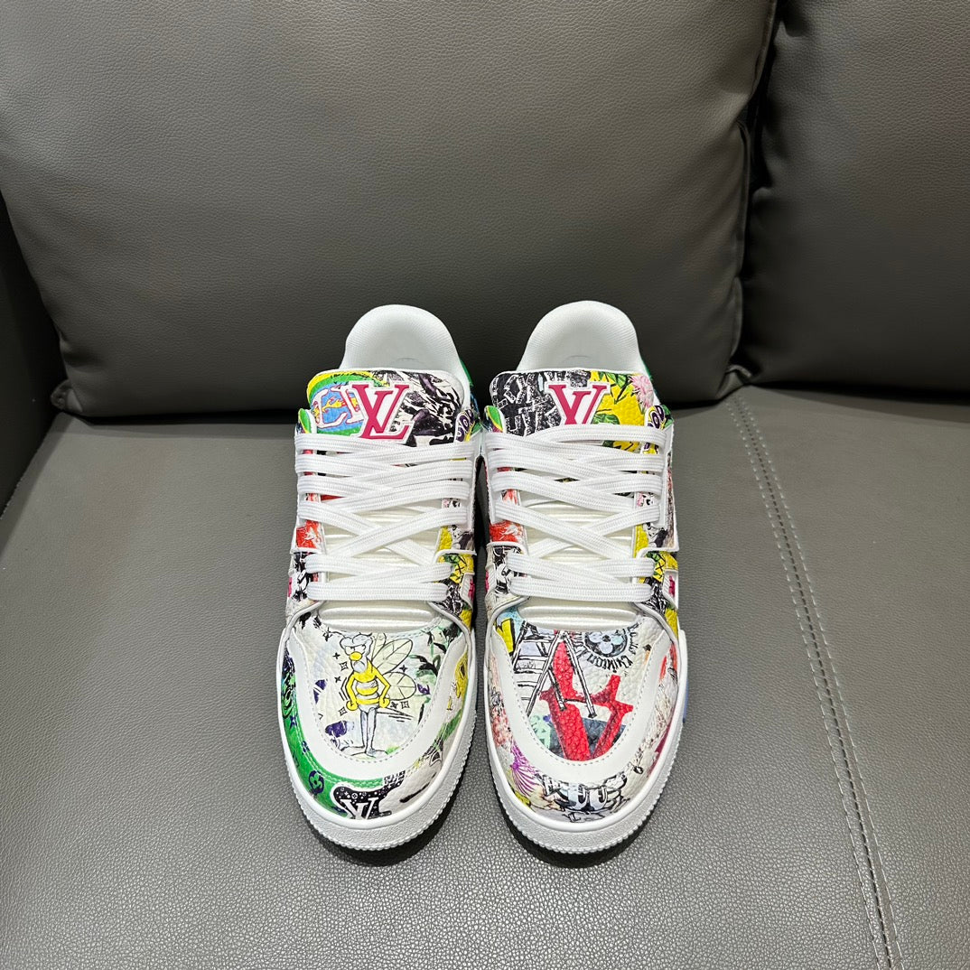 LV Trainer Sneaker 'Comic Print White Green'