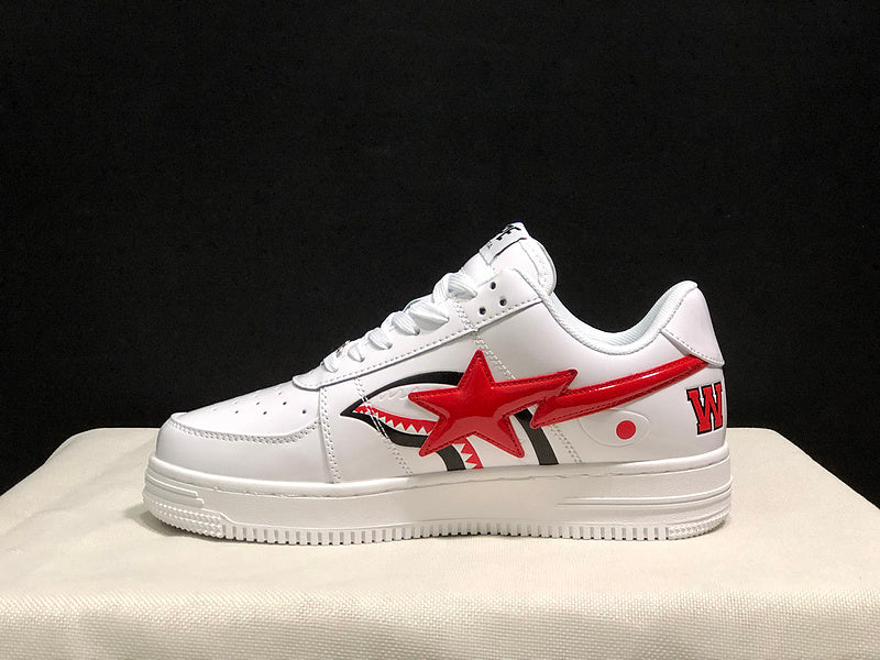 Bapesta Low 'Shark White Red'