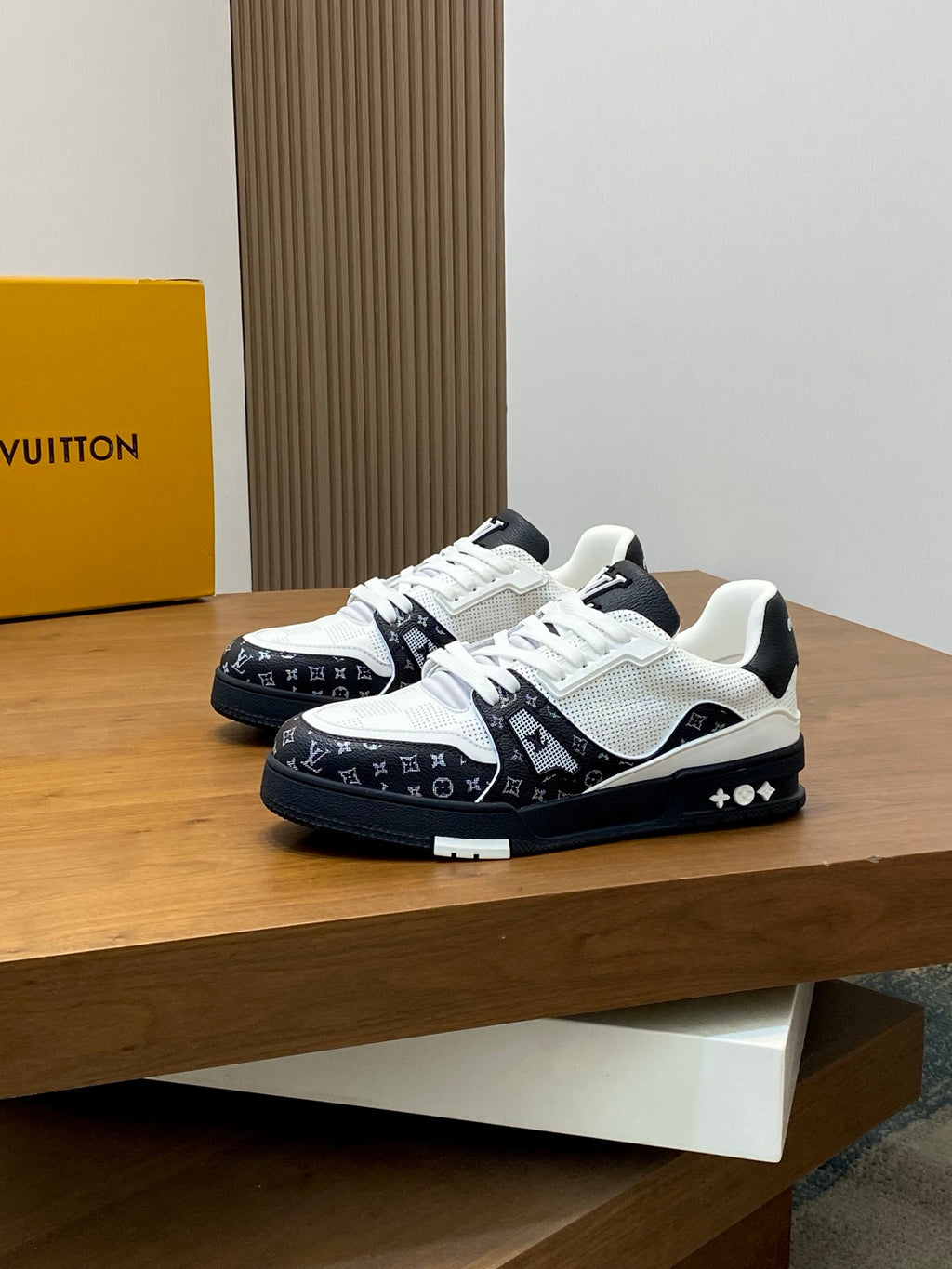 LV Trainer Sneaker 'Monogram Perforated White Black'