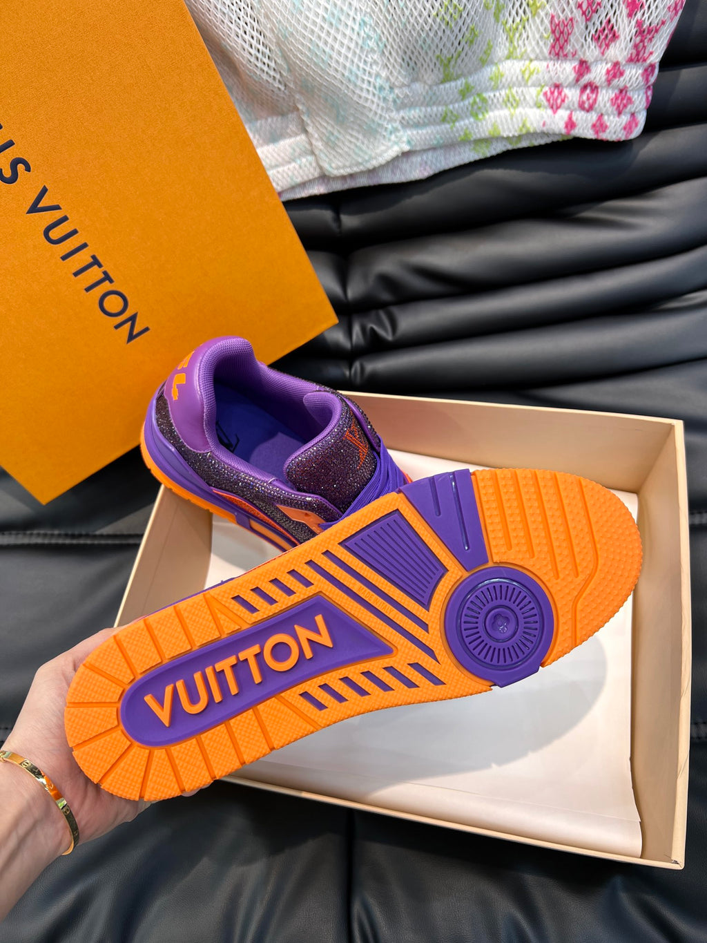 LV Trainer Sneaker Strass 'Purple Orange'