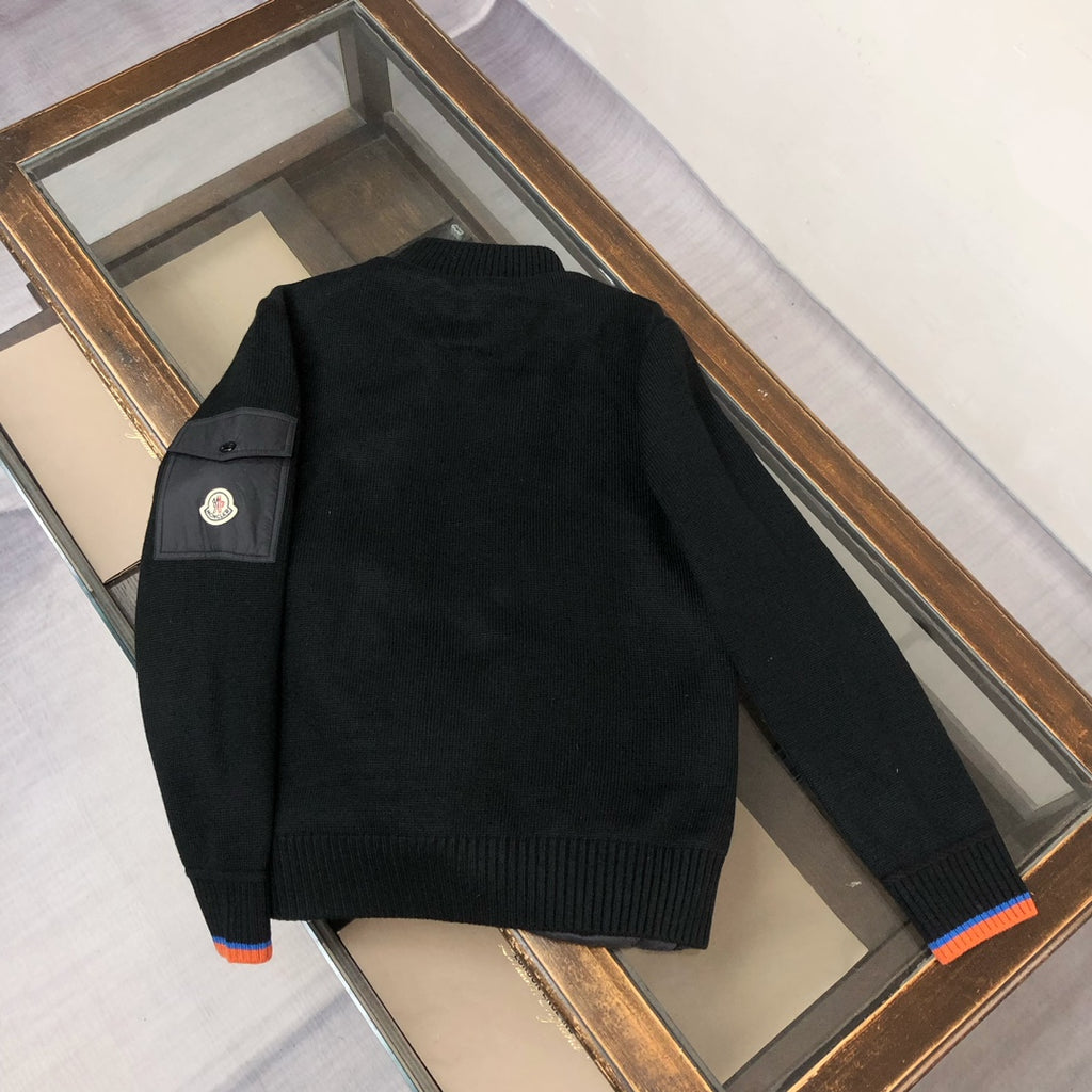 Moncler Knit & Down Hybrid Jacket Black
