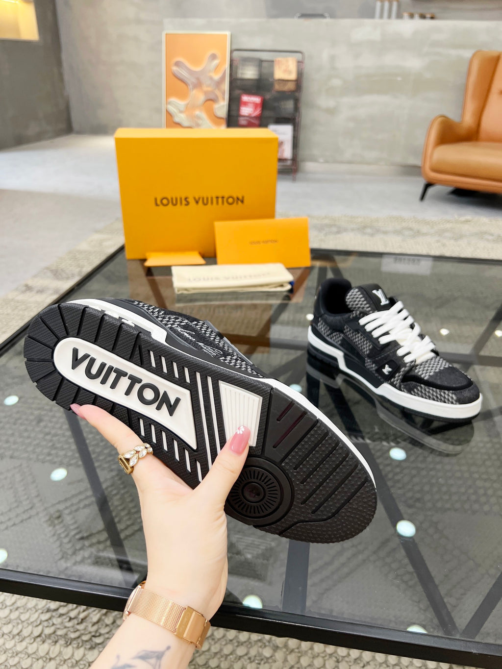 LV Trainer Sneaker 'Damier Black Denim'