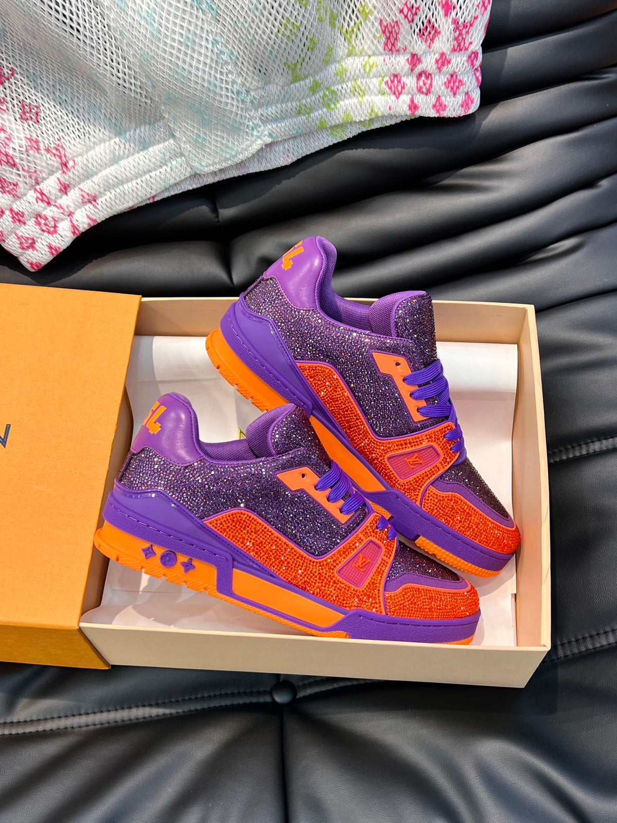 LV Trainer Sneaker Strass 'Purple Orange'