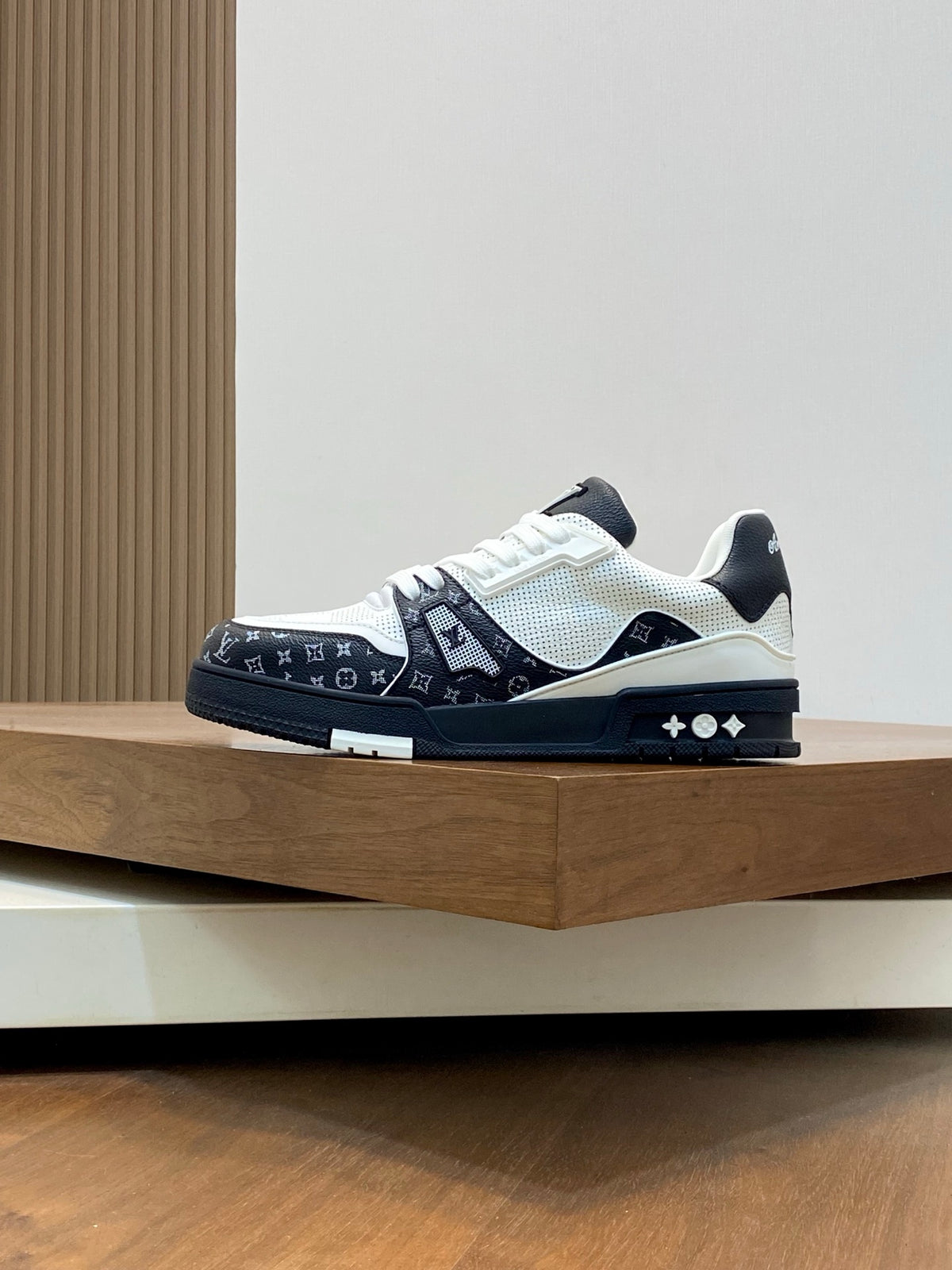 LV Trainer Sneaker 'Monogram Perforated White Black'