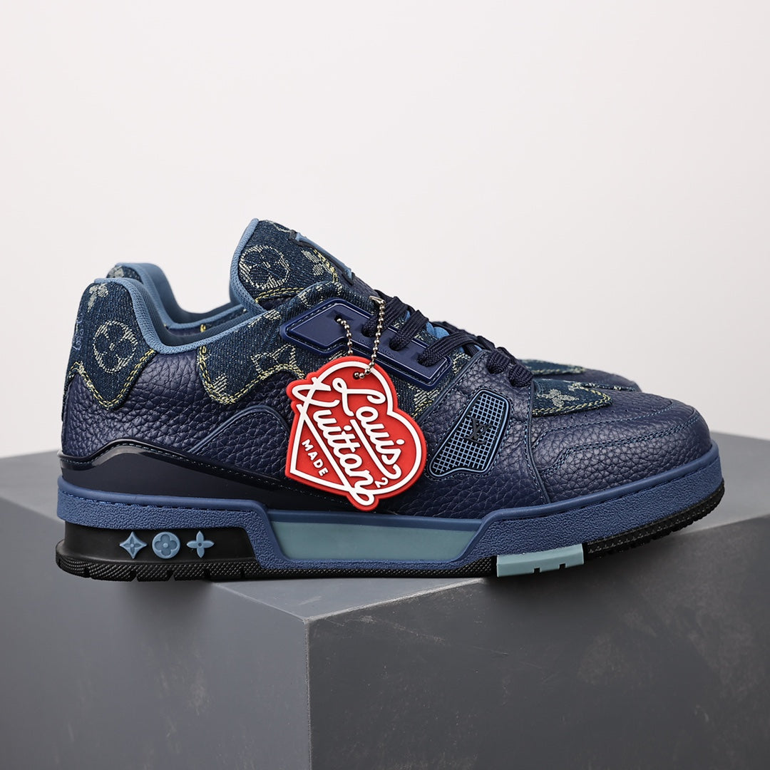 LV Trainer Sneaker 'LV2 Nigo Drip Monogram Denim Navy'