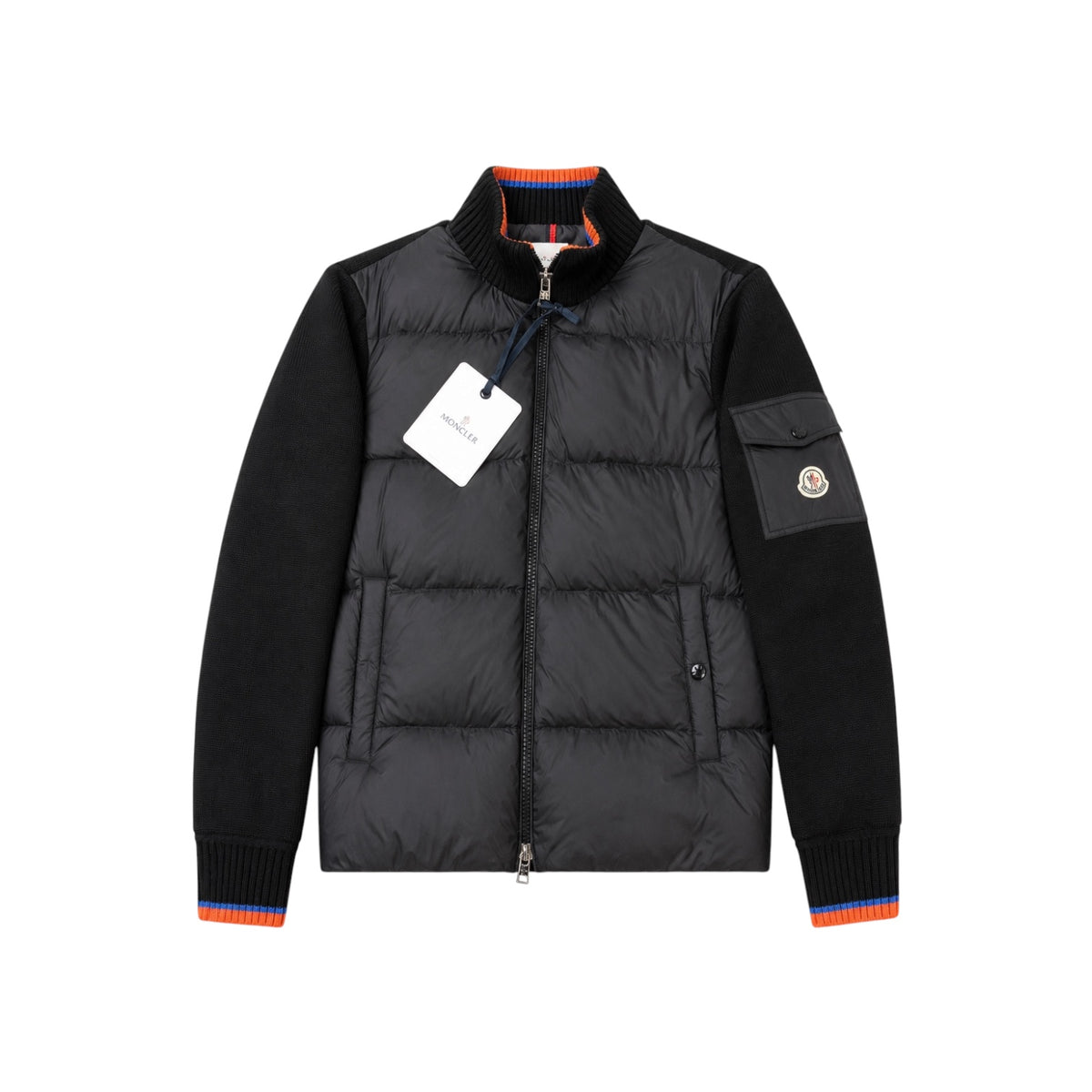 Moncler Knit & Down Hybrid Jacket Black