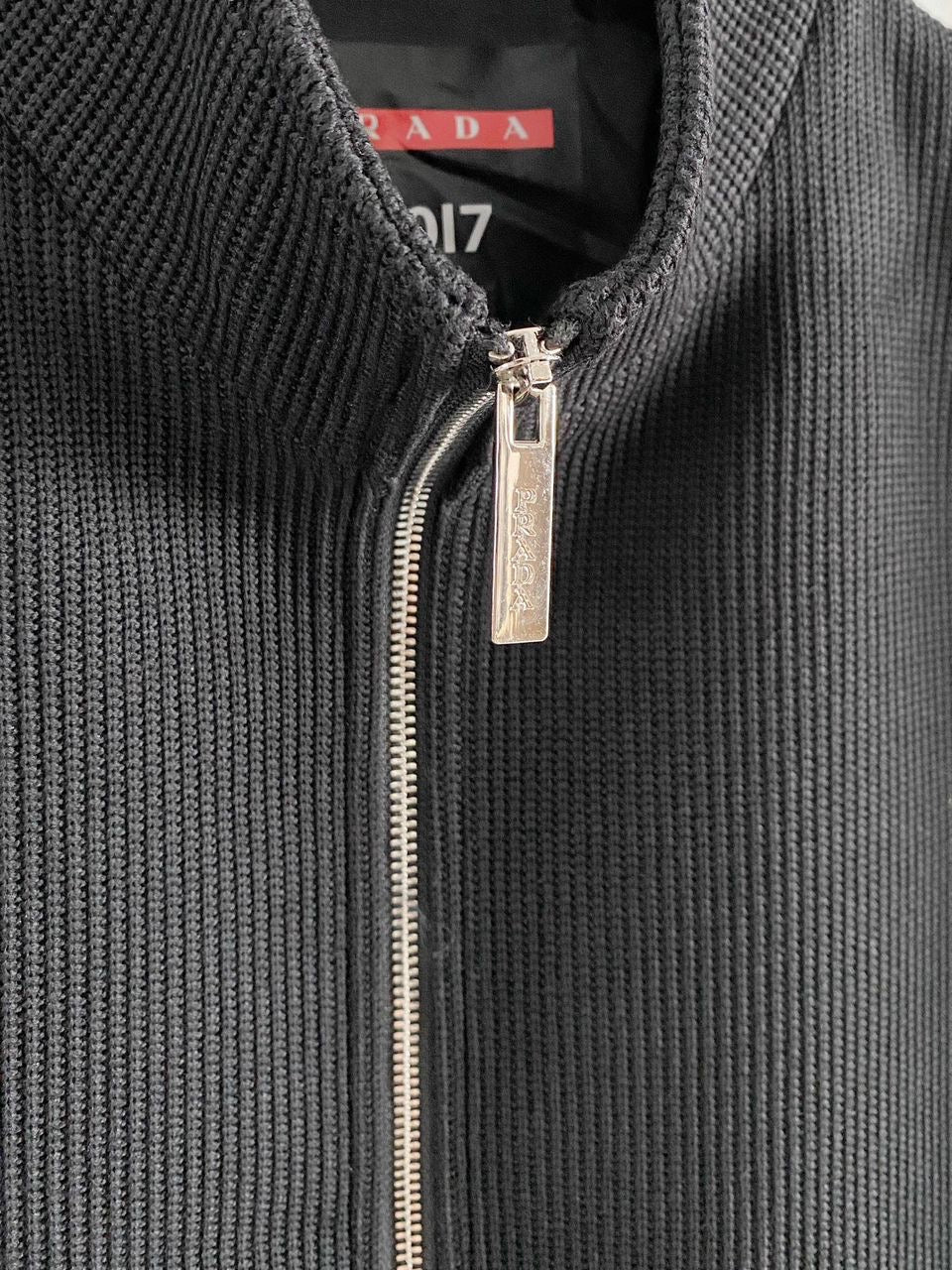 Prada Re-Nylon Bomber Jacket Black