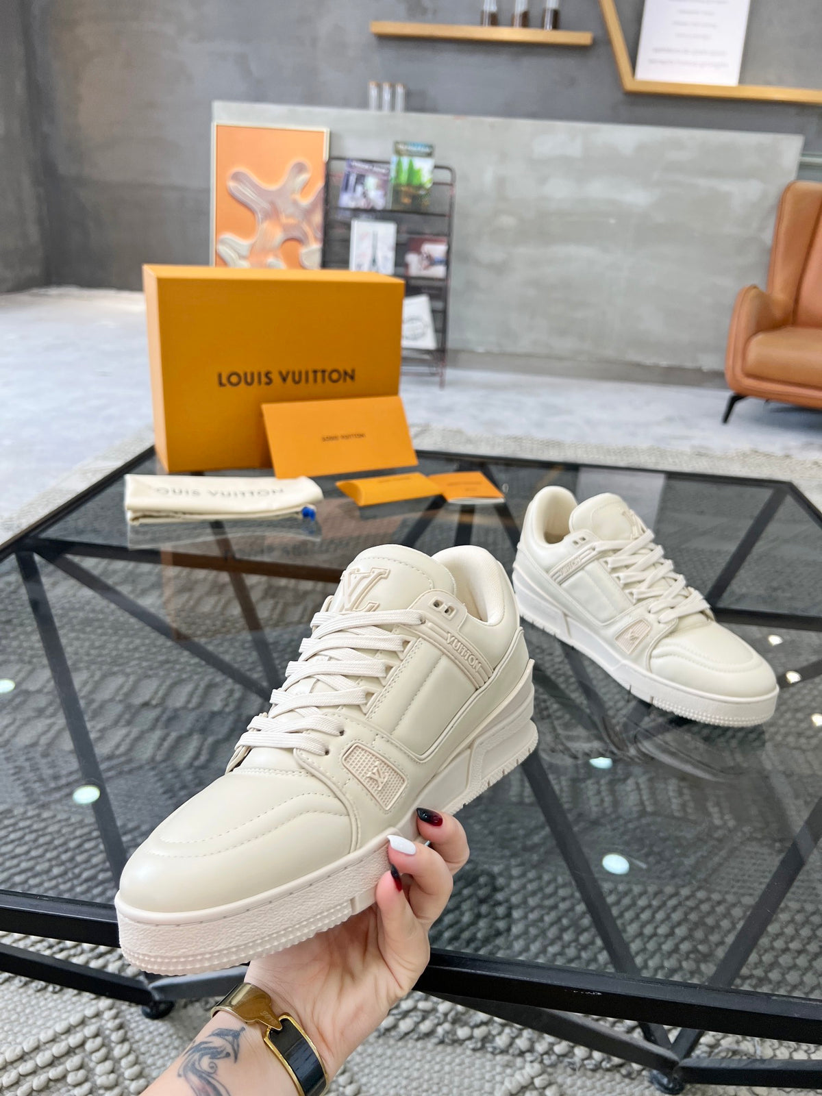 LV Trainer Sneaker 'Triple White'