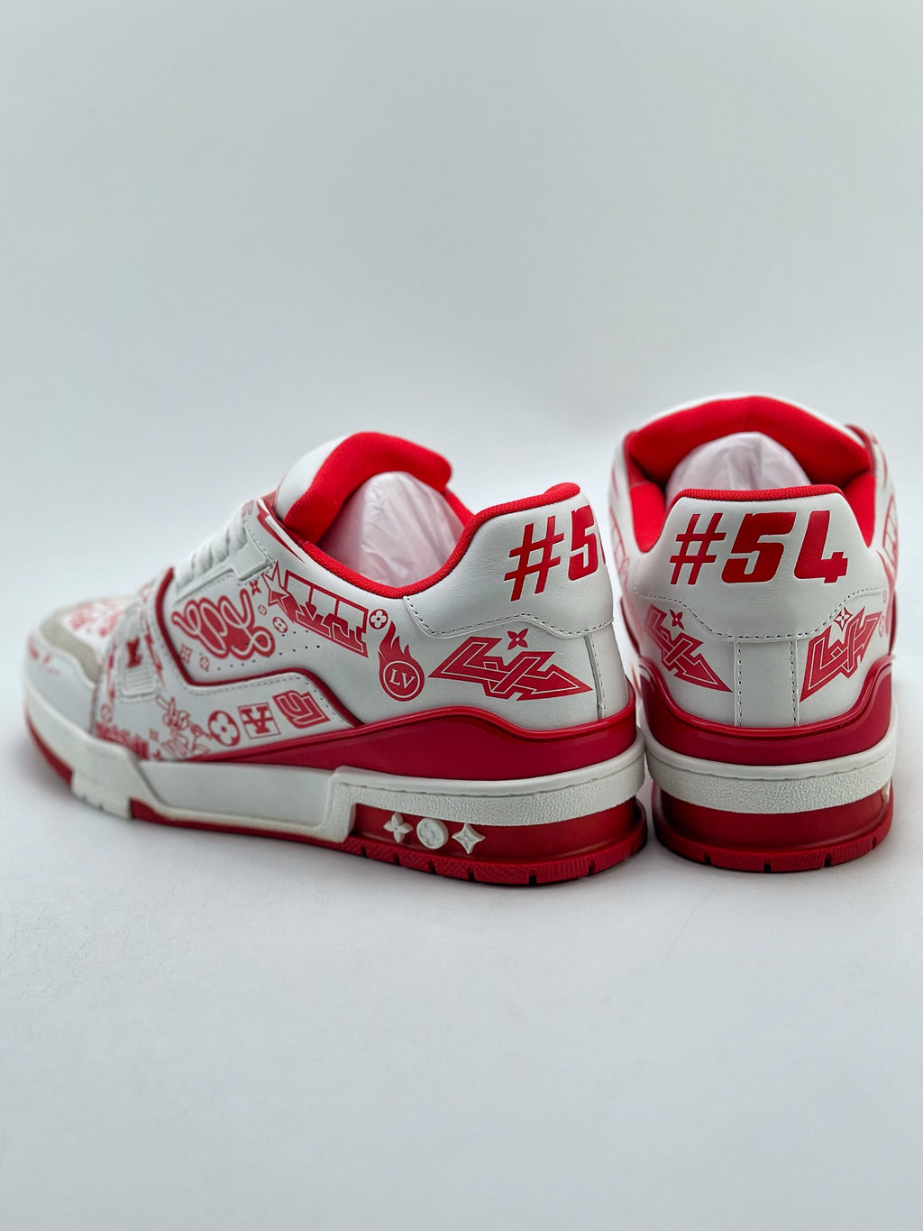 LV Trainer Sneaker 'Comic Prints White Red'