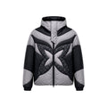 Louis Vuitton Patchwork Butterfly Puffer Jacket Black & Grey