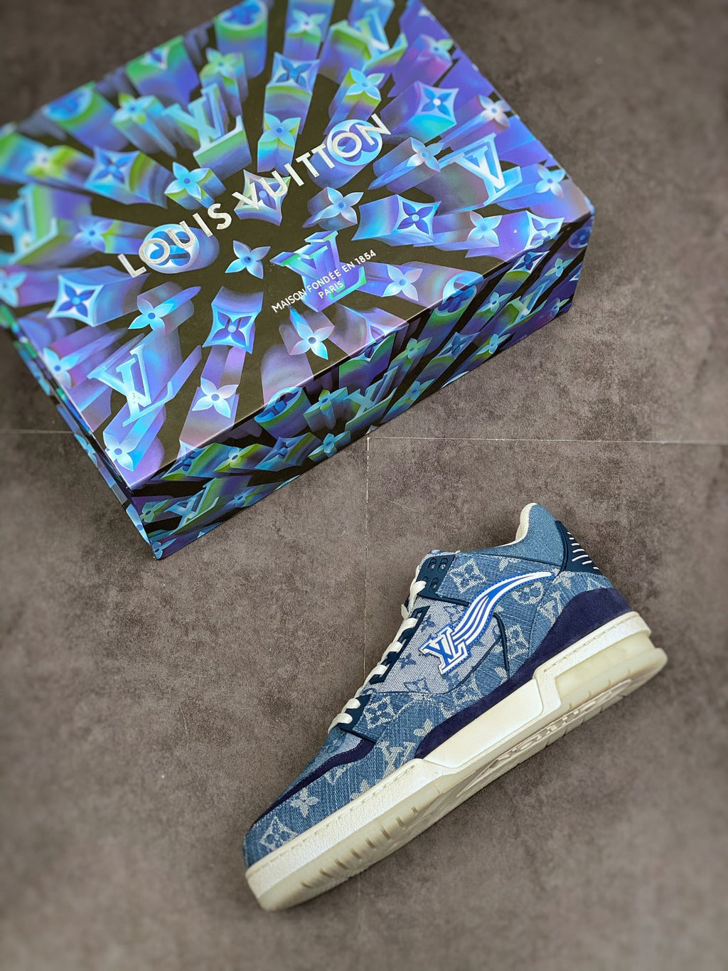 LV Trainer Sneaker 'Monogram Denim Wave Blue'
