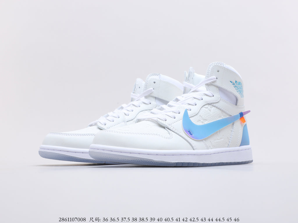 LV x Nike AJ1 High 'Iridescent Purple'