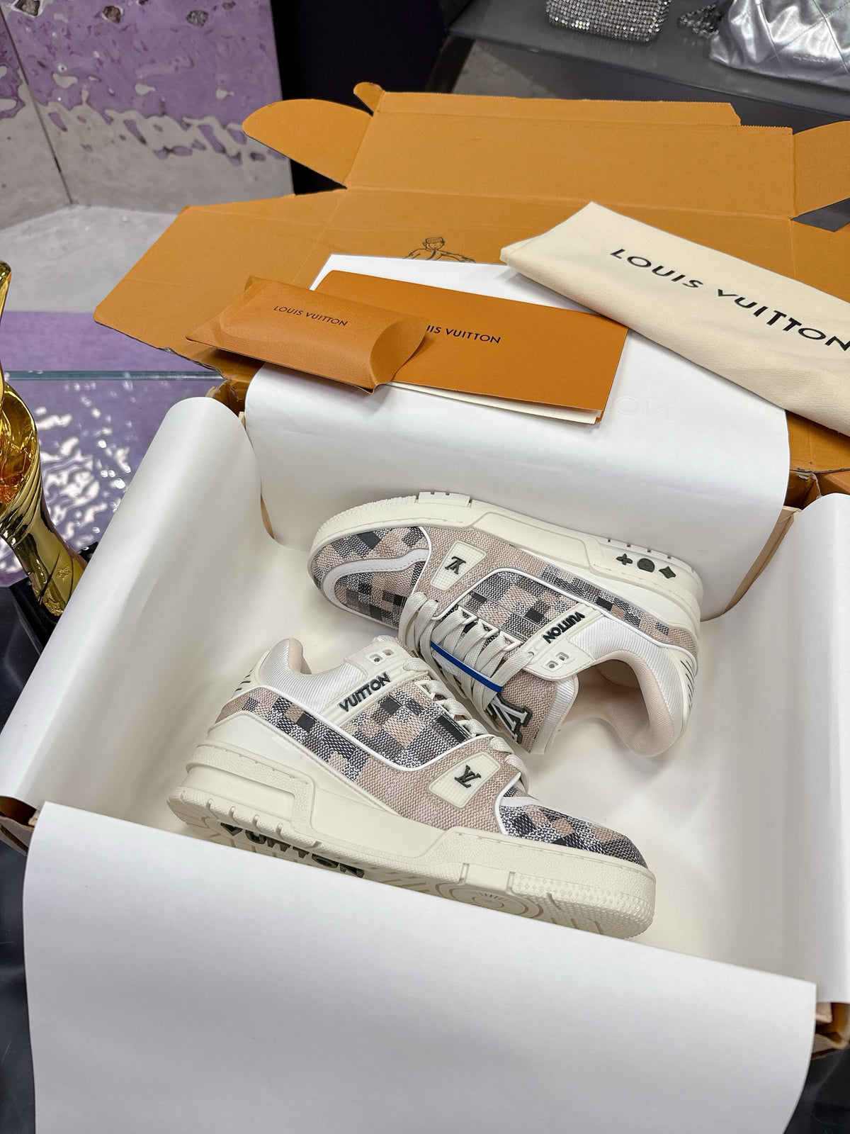 LV Trainer Sneaker 'Damier Pop Beige'