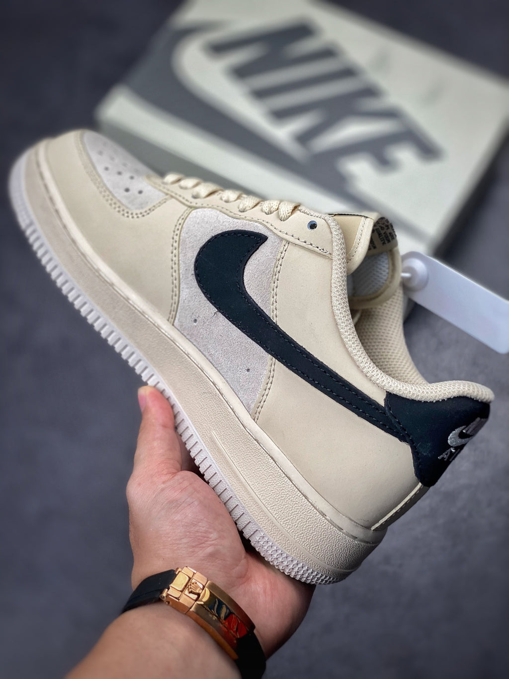 LV x Nike AF1 'Sail Black'