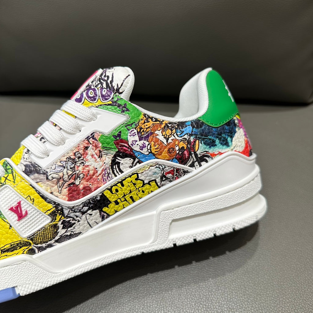 LV Trainer Sneaker 'Comic Print White Green'