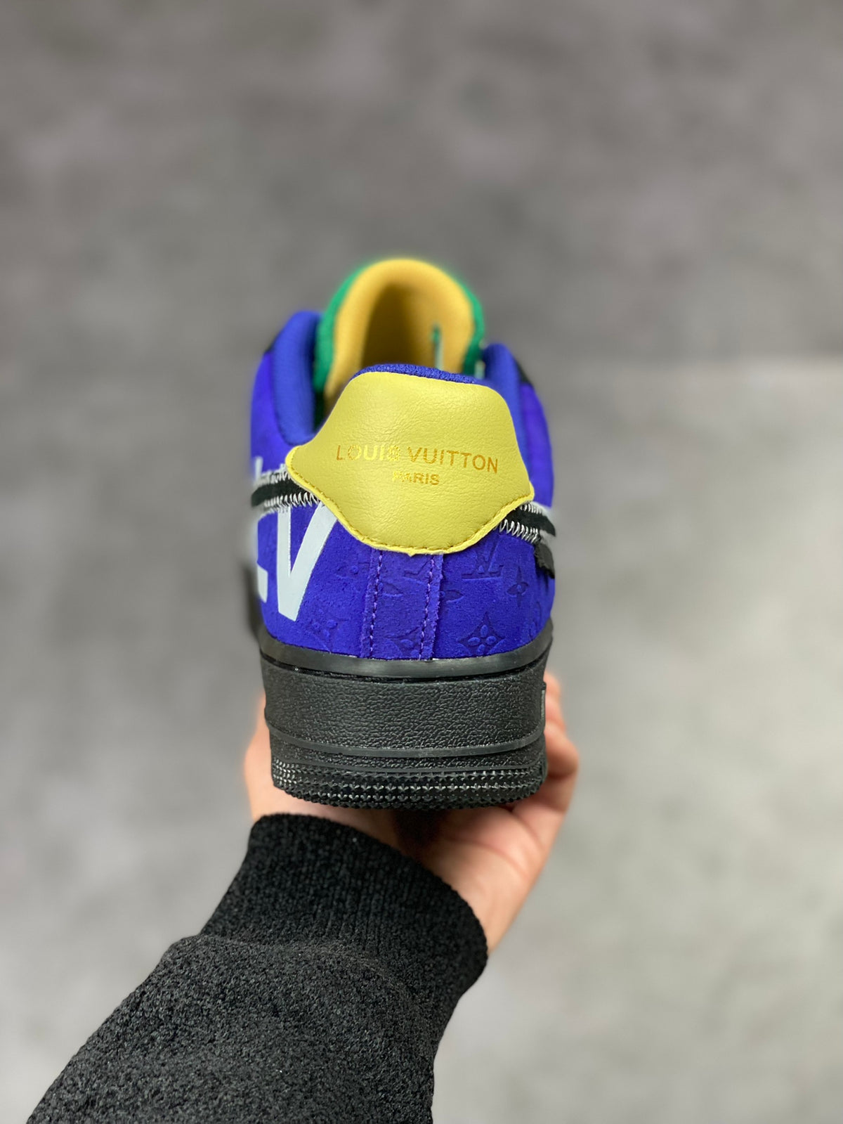 LV x Nike AF1 'Metallic Silver Purple'
