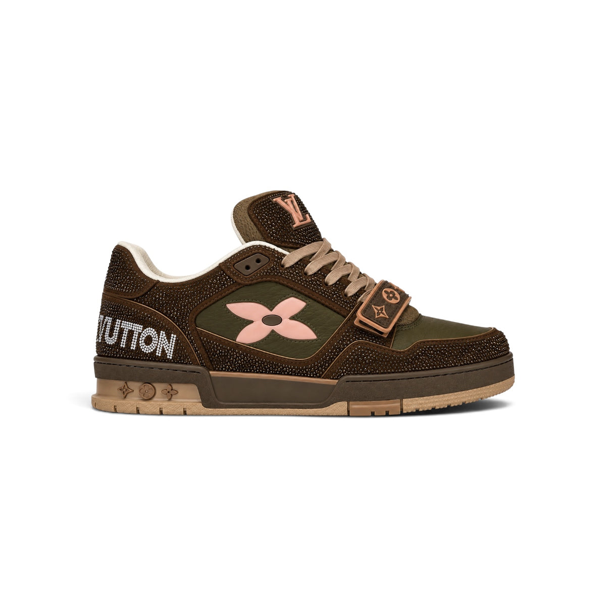 LV Trainer Strap Sneaker 'Strass Brown Olive'