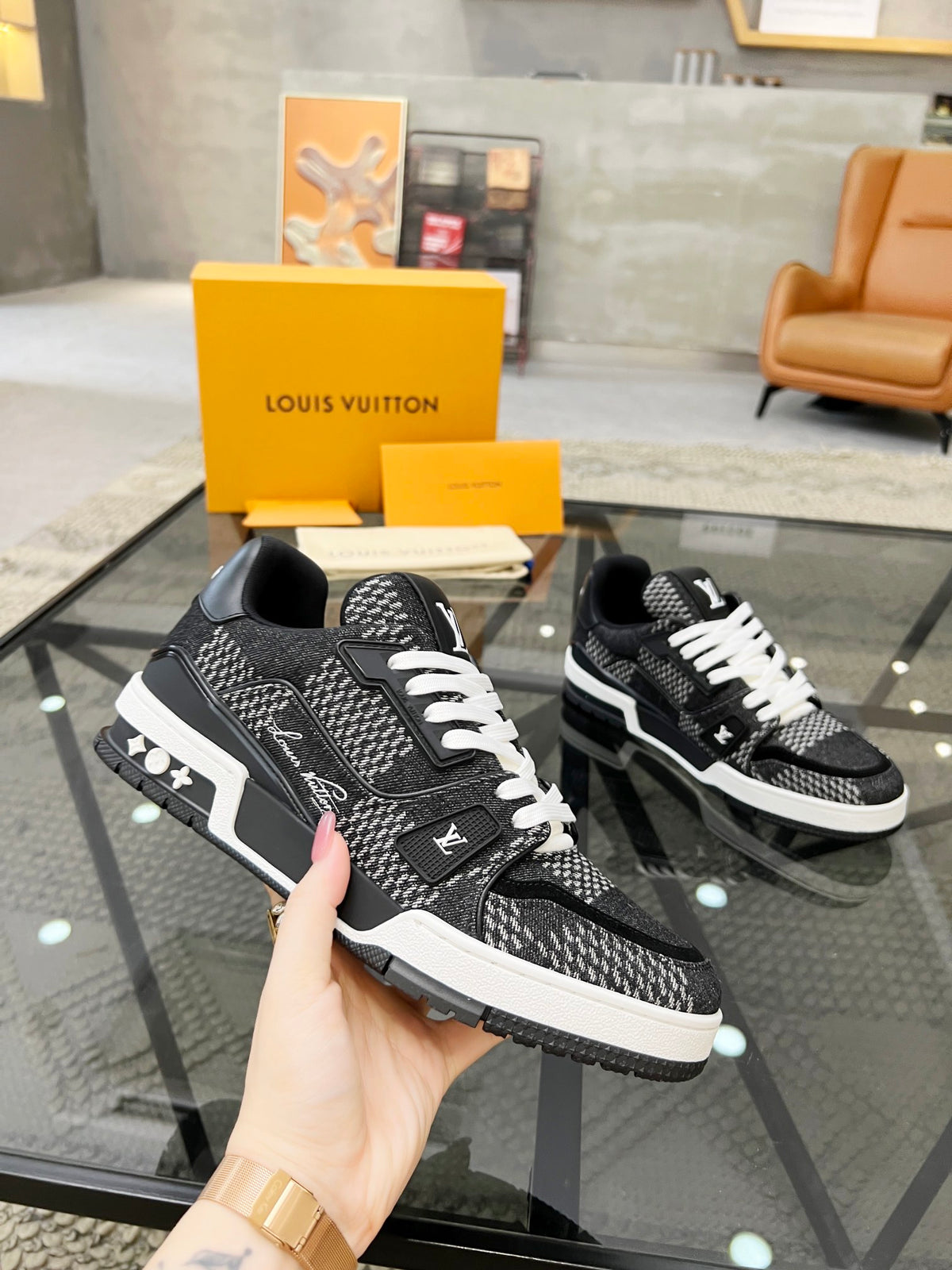 LV Trainer Sneaker 'Damier Black Denim'